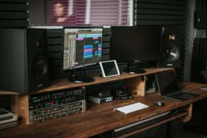 music production desk