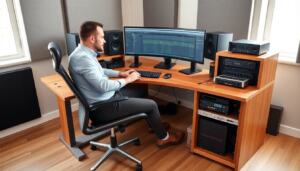 music production desk