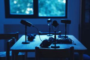 Studio microphone used for voice recording